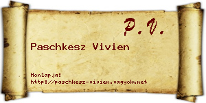 Paschkesz Vivien névjegykártya